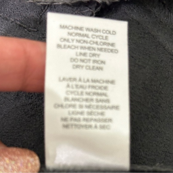 T. Tahari Faux Suede Leather Waterfall Open Front Vest Grey size Small - Picture 13 of 16